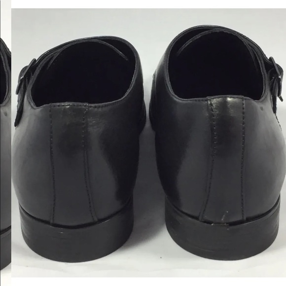 New Geox Uomo Albert Men’s Leather Shoes Monk Strap Oxford Black 45 12 Wide - Picture 13 of 13